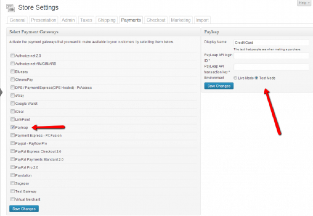 PayLeap Gateway  for E-Commerce