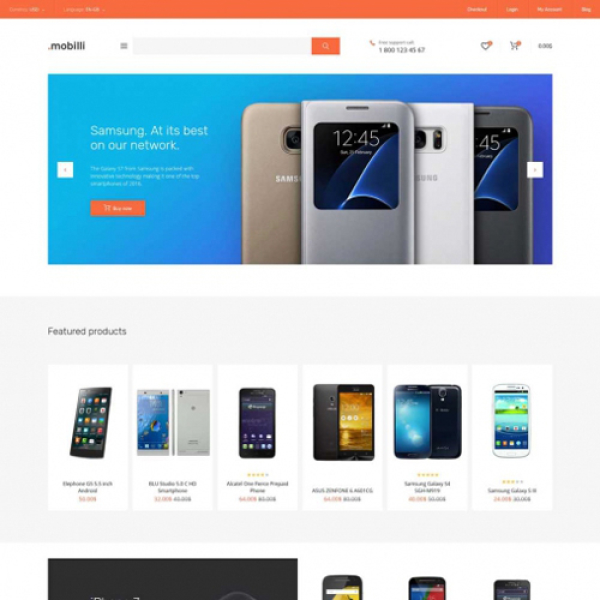 Mobile Store Responsive Template