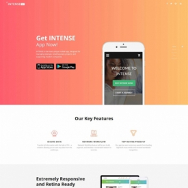 Intense App Landing Page